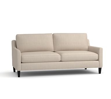 Beverly Upholstered Sofa 80", Polyester Wrapped Cushions, Sunbrella(R) Performance Sahara Weave Oatmeal - Image 0
