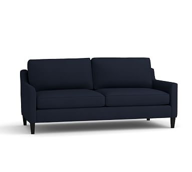 Beverly Upholstered Sofa 80", Polyester Wrapped Cushions, Twill Cadet Navy - Image 0