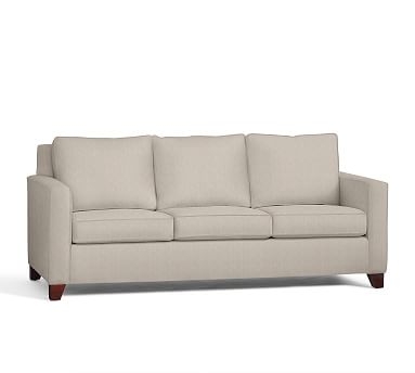 Cameron Square Arm Upholstered Sofa 86" 3-Seater, Polyester Wrapped Cushions, Sunbrella(R) Performance Sahara Weave Oatmeal - Image 0