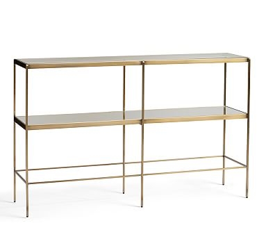 Leona Metal Console Table, Brass - Image 0