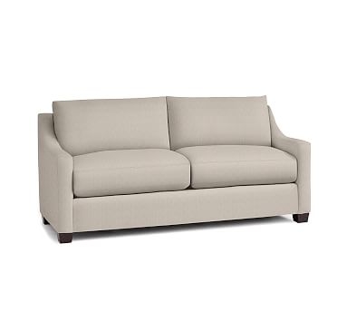 York Slope Arm Upholstered Sofa 80.5", Down Blend Wrapped Cushions, Sunbrella(R) Performance Sahara Weave Oatmeal - Image 0
