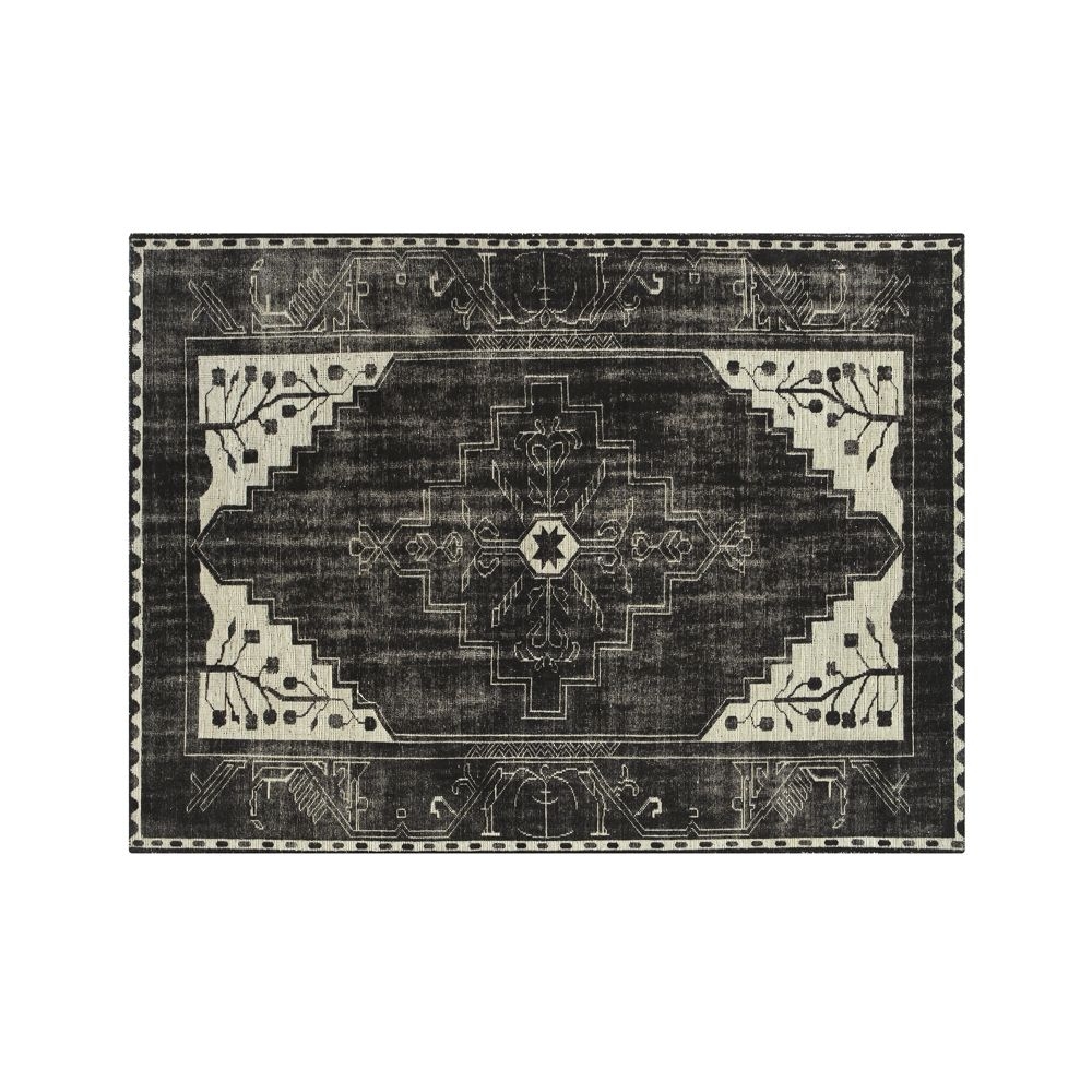 Anice Black Hand Knotted Oriental-Style Area Rug 8'x10' - Image 0