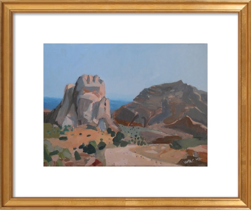 Moab Trail - Framed Art Print 16" x 20" Gold Leaf frame with mat - Image 0