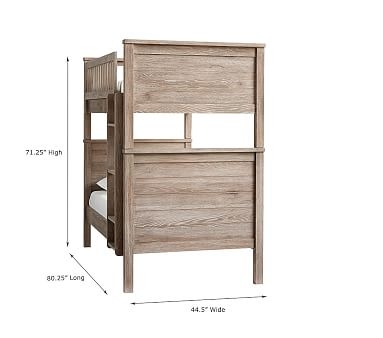 Charlie Bunk Bed, Twin over Twin, Smoked Gray - Image 1