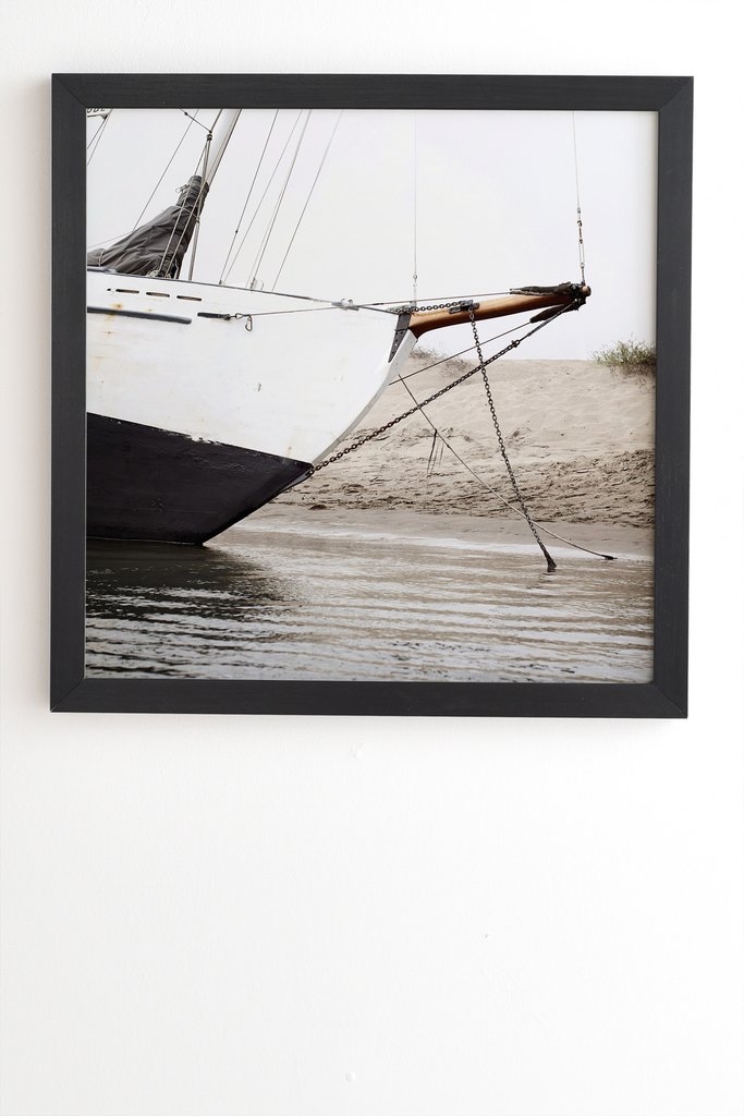 SAIL BOAT Framed Wall Art - 20x20, Black Frame - Image 0