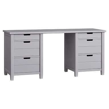 Sutton Drawer Storage Desk, Charcoal - Image 0