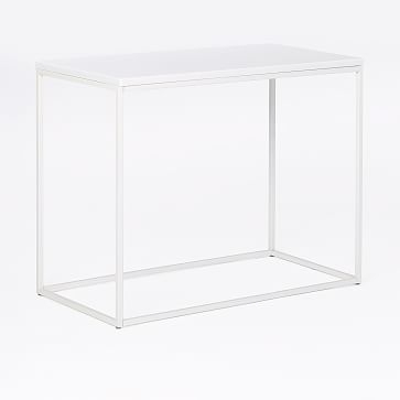 Streamline Narrow Side Table, Quartz Composite, White - Image 0
