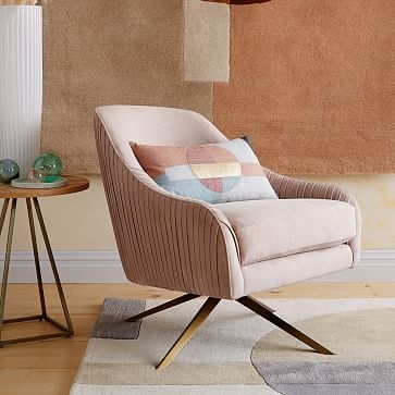 Roar + Rabbit Chair, Lustre Velvet, Dusty Blush - Image 2