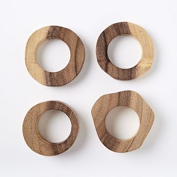 Wood Slice Napkin Rings, Set of 4 - Image 1