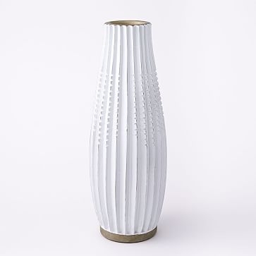 Rustic Pure Vase, 20 ", White - Image 1