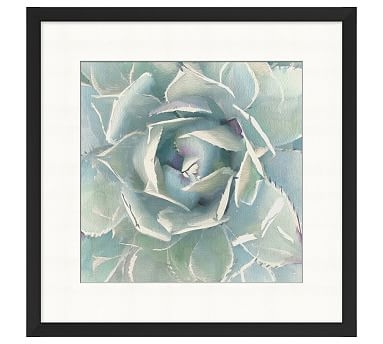 Succulent Watercolor Framed Print, 23 x 23" - Image 1