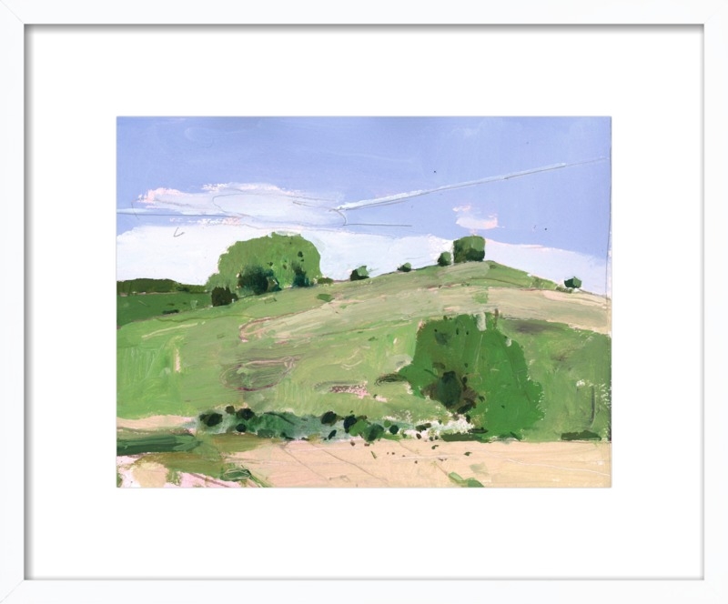 Fox Hill by Harry Stooshinoff-14" x 11"-White Frame with mat - Image 0