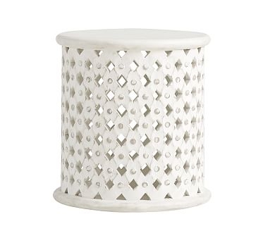 Stella Side Table, Antique White - Image 0