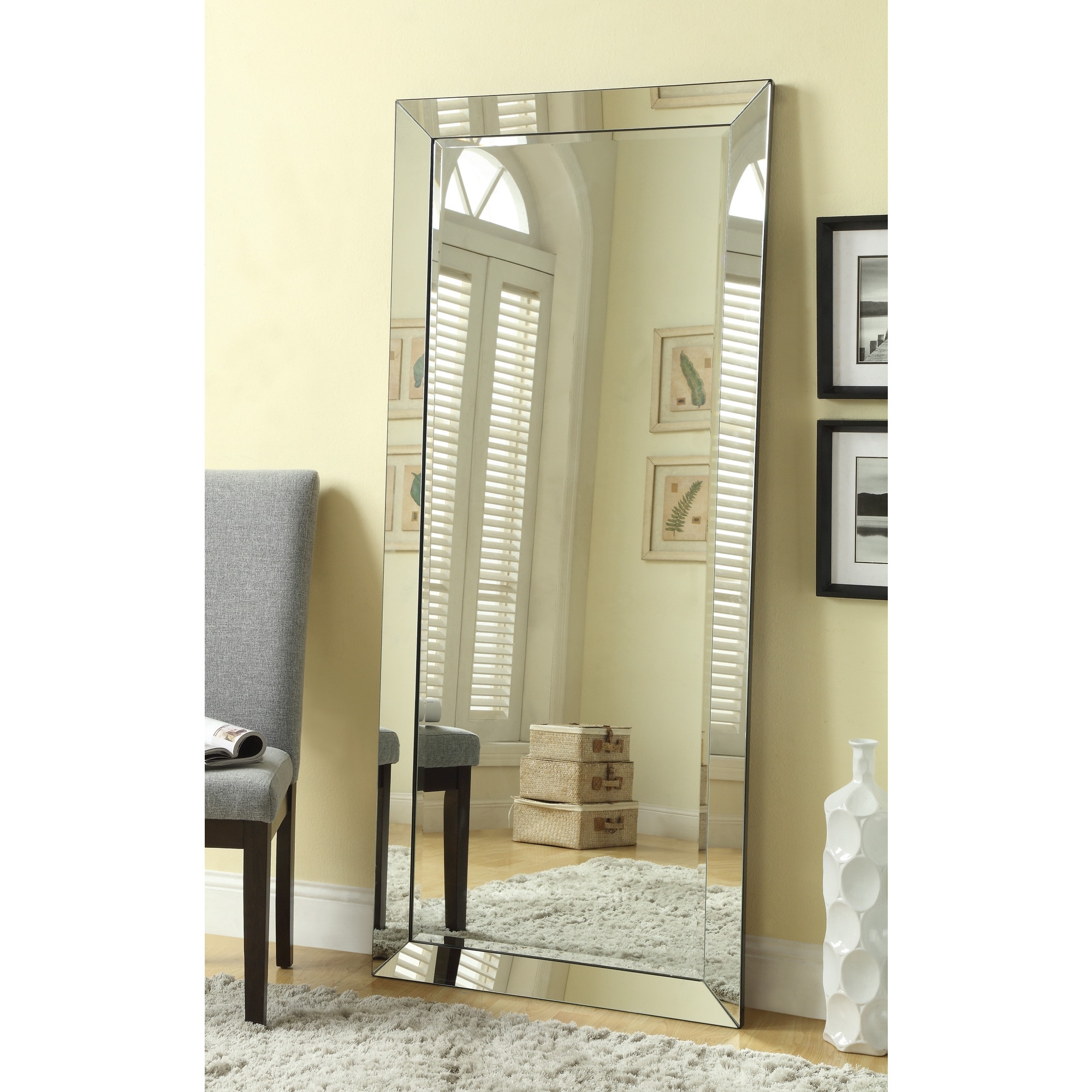 Large Standing Wall Mirror with Mirror Frame - Image 0