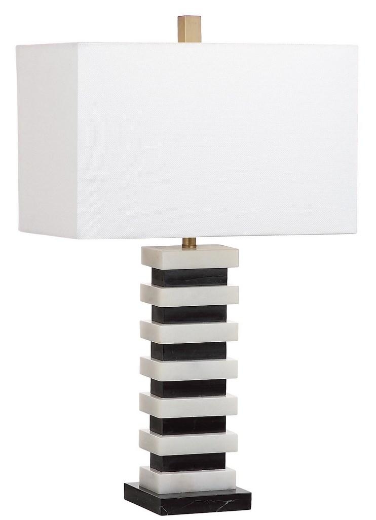 Hugo Marble 26.5-Inch H Table Lamp - Black/White - Arlo Home - Image 0