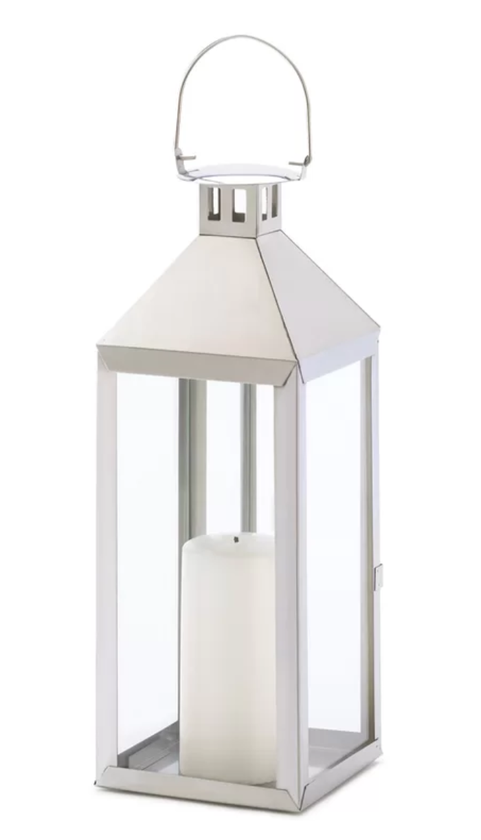 Soho Stainless Steel and Glass Lantern - Image 0