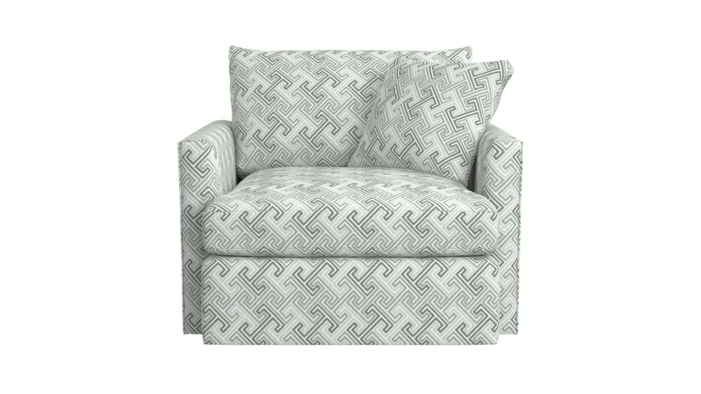 Lounge II 360 Petite Swivel Chair-CUSTOM Elton, Granite - Image 0