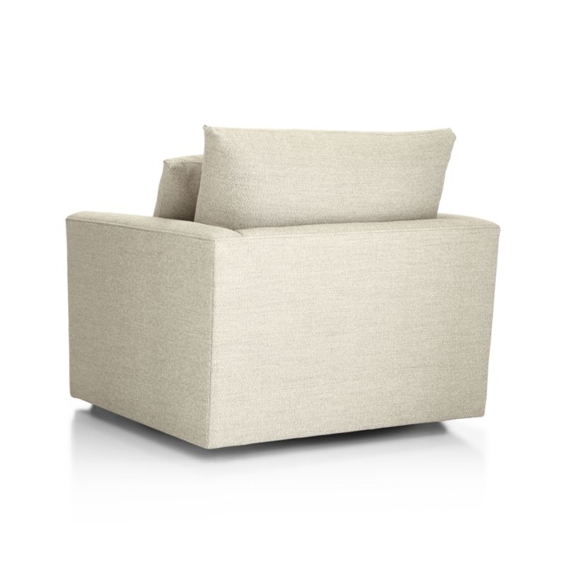 Lounge II 360 Petite Swivel Chair-CUSTOM Elton, Granite - Image 6