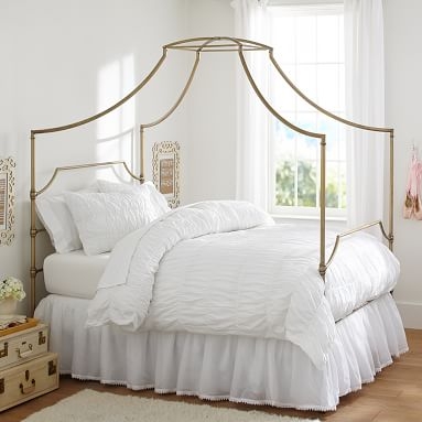 Maison Canopy Bed, Full, Gold - Image 1