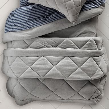 Favorite Tee Comforter, Full/Queen, Heathered Gray - Image 1