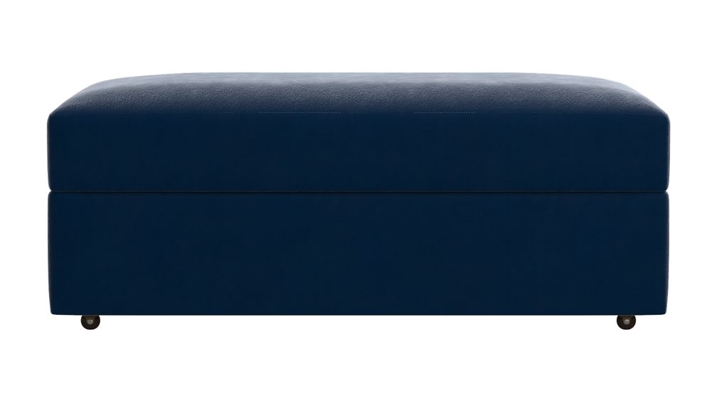 Lounge II Storage Ottoman with Casters- NAVY - Image 0
