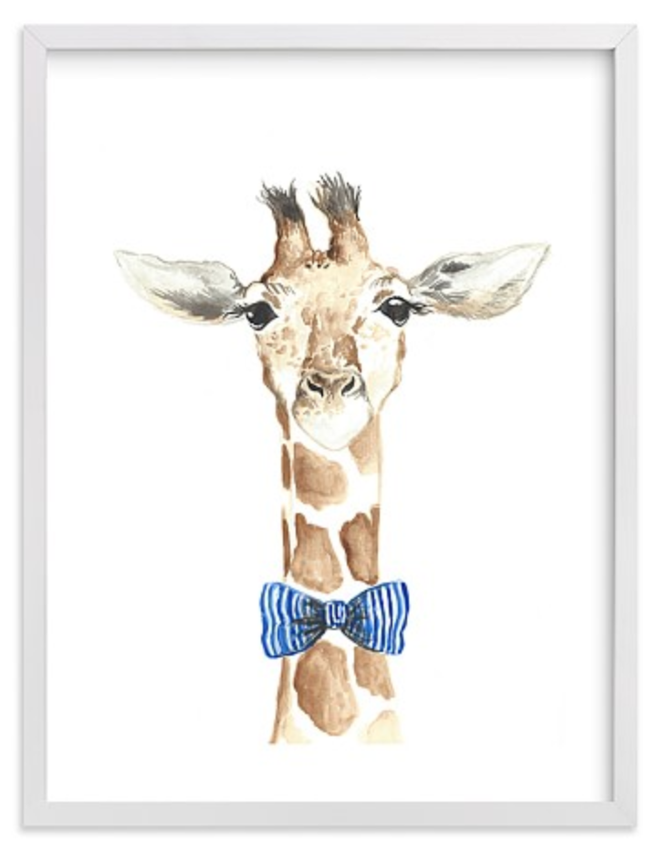 Dapper Giraffe Wall Art By Minted® 11x14 - Image 0