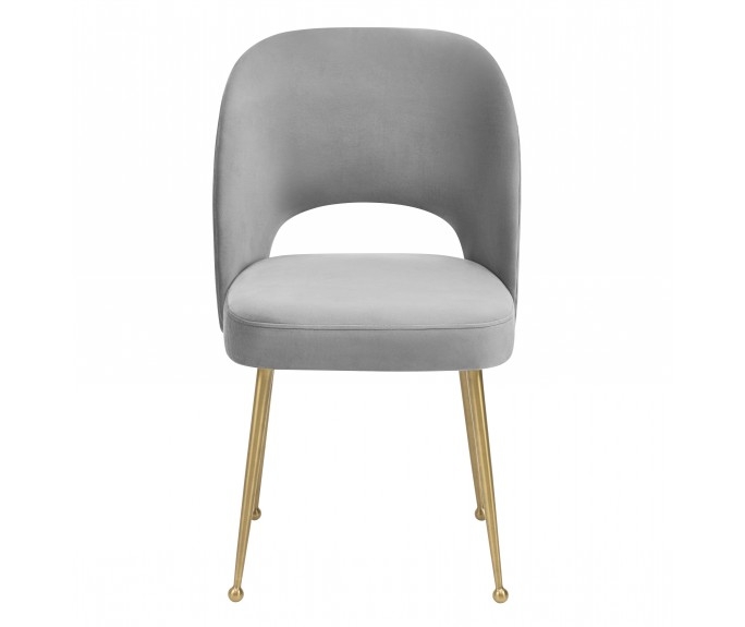 Swell Light Grey Velvet Chair - Image 1