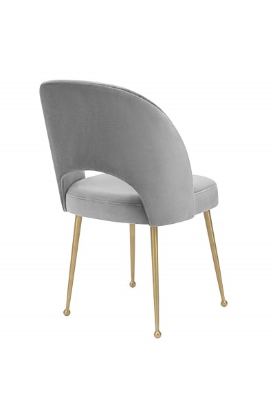 Swell Light Grey Velvet Chair - Image 2