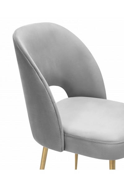 Celia Chair, Gray Velvet - Image 2