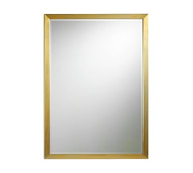 Studio Wall Mirror, 30 x 42", Brass - Image 1