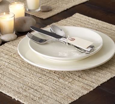 Nubby Woven Rectangular Placemat, 14 x 20", Set of 4 - Image 1