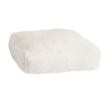 Fur Floor Pillow, Ivory Fur - Image 0