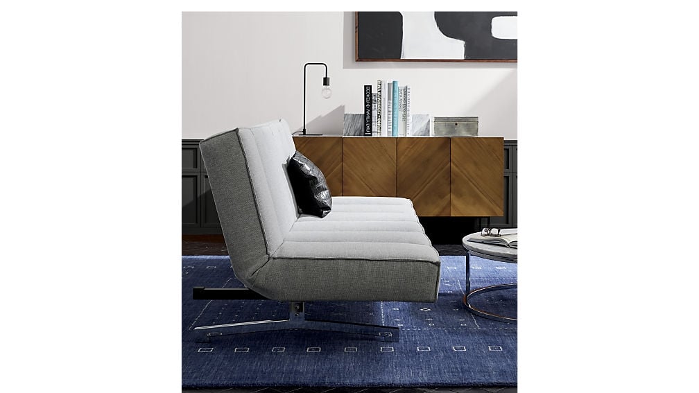 flex microgrid grey sleeper sofa - Image 1