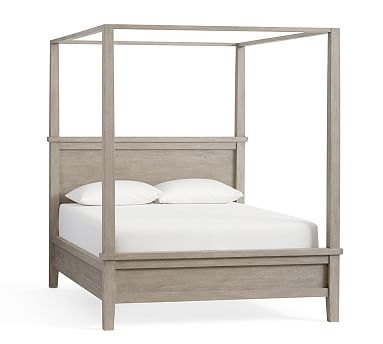 Farmhouse Canopy Bed, Queen, Gray Wash - Image 1