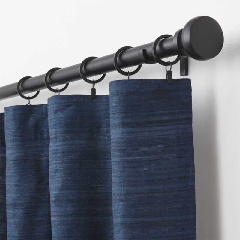 Silvana Blue Silk Curtain Panel 48x96 - Image 3