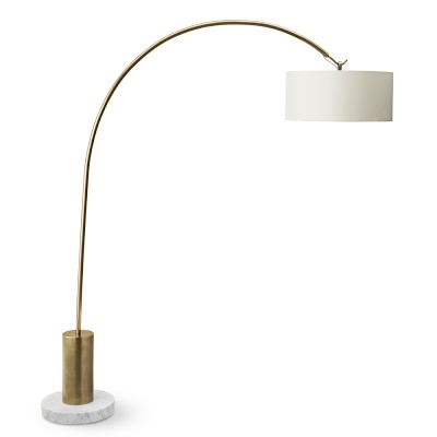 Arc Floor Lamp, Antique Brass - Image 0