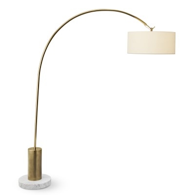 Arc Floor Lamp, Antique Brass - Image 1