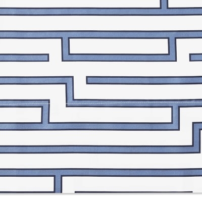 Maze Printed Sheet, Sheet Set, Queen, Blue - Image 0