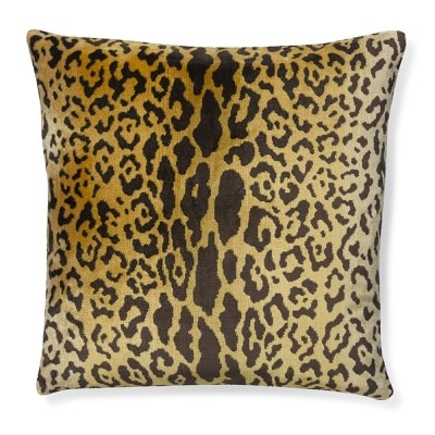 The House of Scalamandre Leopard Pillow Cover, 20" X 20", Gold - Image 1