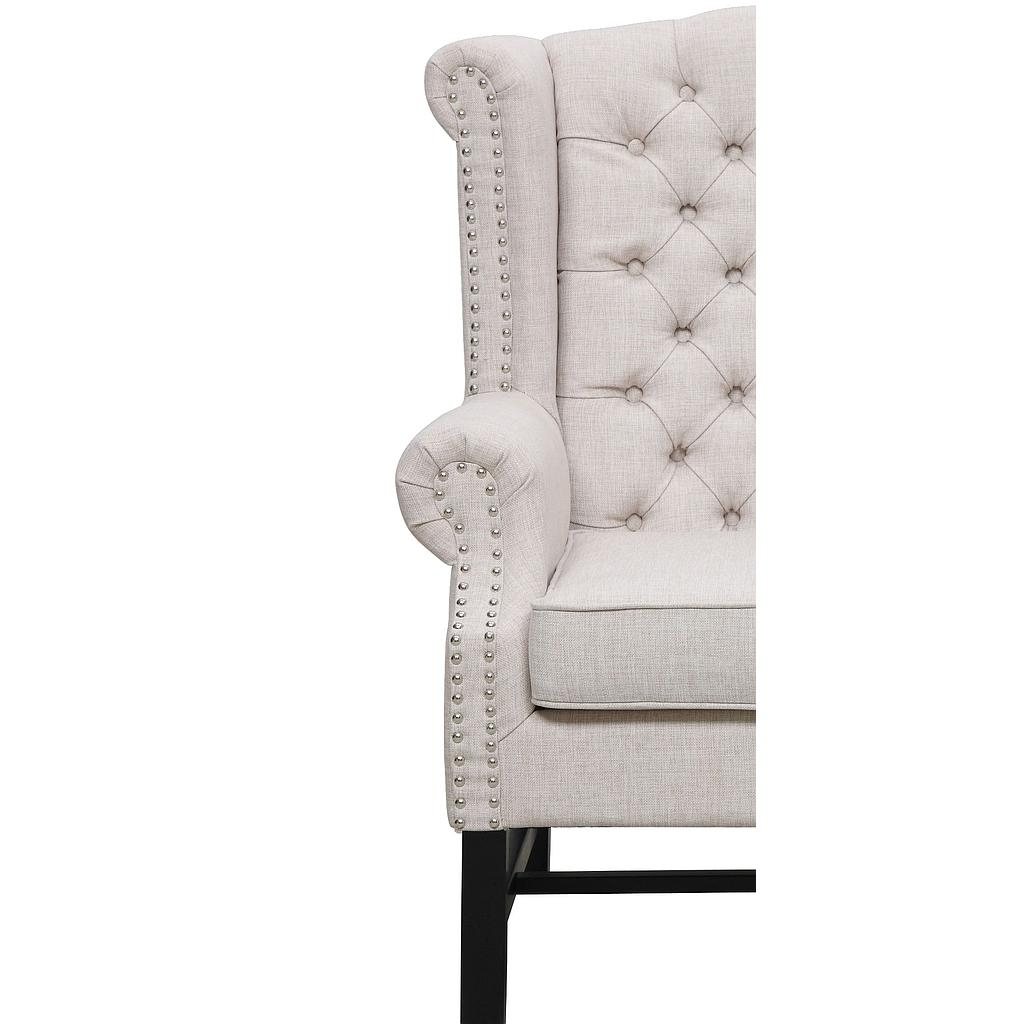 Isabel Beige Linen Club Chair - Image 1