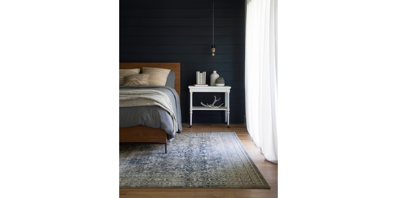 Magnolia Home by Joanna Gaines x Loloi Everly Slate / Slate 5'-3" x 7'-8" - Image 1