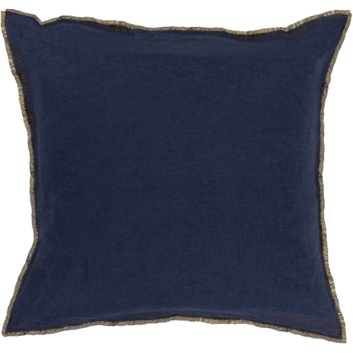 Clearance Eyelash EYL-008 Throw Pillow-  Navy, Bright Yellow- Pillow Shell with Down Insert- 18" x 18" - Image 1