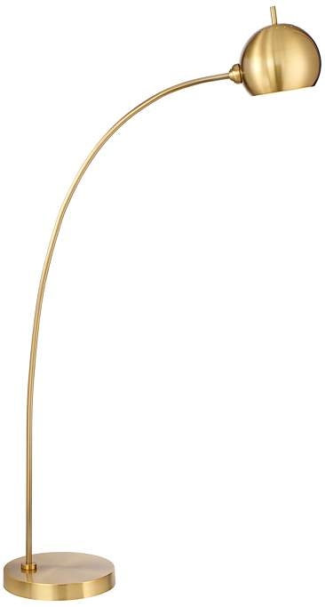 Capra Chairside Arc Floor Lamp Antique Brass - Style # 33D06 - Image 1