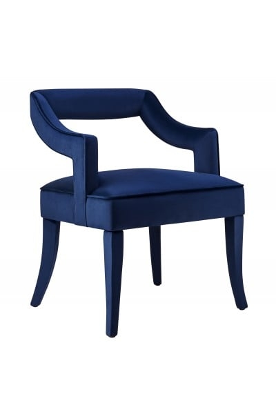 Tiffany Navy Velvet Chair - Image 0