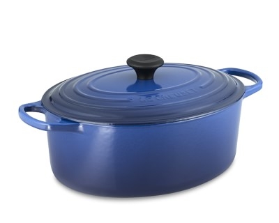 Le Creuset Signature Enameled Cast Iron Oval Dutch Oven, 6 3/4-Qt., Lapis - Image 0