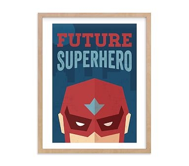 He's a Future Superhero Wall Art by Minted(R) 30x40, Natural - Image 0