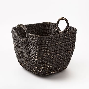 Large Curved Basket, Blackwashed - Image 1