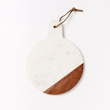 Marble + Wood Cutting Board, Paddle - Image 1