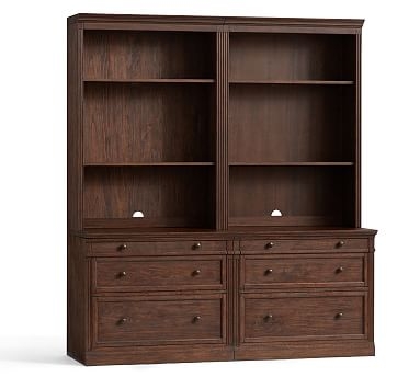 Livingston Wall Suite with Drawers, Brown Wash - Image 1