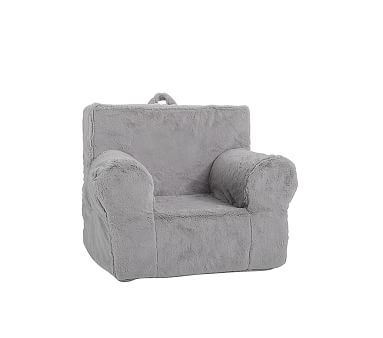 My First Gray Faux-Fur Anywhere Chair(R) - Image 0